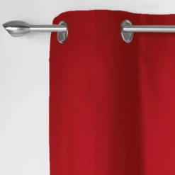 RIDEAU A OEILLETS 140X240CM PANAMA ROUGE
