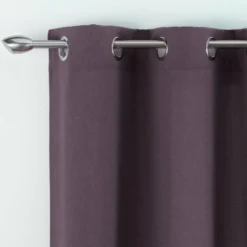RIDEAU A OEILLETS 140X260CM TISSE UNI MELIANE VIOLET