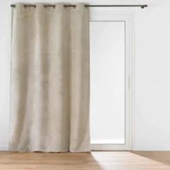 RIDEAU A OEILLETS 140X240CM UNI FLANELA BEIGE
