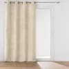 RIDEAU A OEILLETS 140X260CM VELOURS CHENILLE LEO NATUREL
