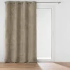 RIDEAU A OEILLETS 140X260CM VELOURS CHENILLE LEO SABLE