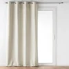 RIDEAU A OEILLETS 140X260CM VELOURS RELIEF VERRA LIN