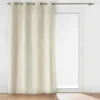 RIDEAU A OEILLETS 140X260CM VELOURS RELIEF SWING NATUREL