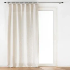 RIDEAU A PASSANTS 140X240CM POLYESTER LIN UNI PAULINE