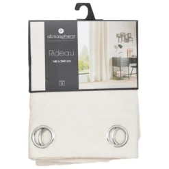 RIDEAU CHENILLE ZURI IVOIRE 140X260CM