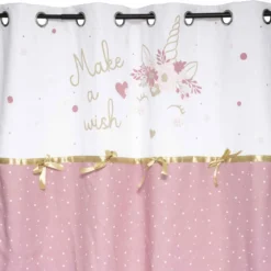 RIDEAU LICORNE RUBAN 140X260CM