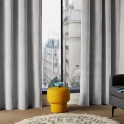 RIDEAU LILOU GRIS CLAIR 140X260CM