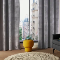 RIDEAU LILOU GRIS FONCE 140X260CM