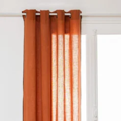 RIDEAU LIN LINAH TERRACOTTA 130X260CM