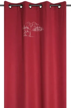 RIDEAU MONTAGNE 135X260CM ROUGE