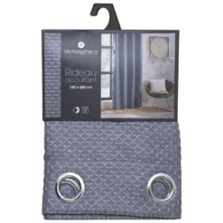 RIDEAU OCCULTANT MATTONE GRIS 140X260CM