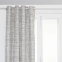 RIDEAU OCCULTANT SLUB SETH GRIS CLAIR 140X260CM