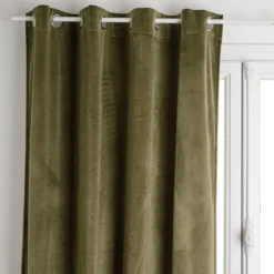 RIDEAU OCCULTANT VELOURS KAKI 140X260CM