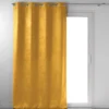 RIDEAU OEILLETS OCCULTANT 135X240CM VELOURS MELODIE OCRE