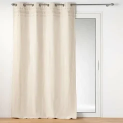 RIDEAU OEILLETS 140X240CM COTON JACQUARD DORELINE