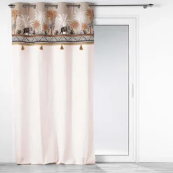 RIDEAU OEILLETS 140X240CM COTON KENYA LODGE TAUPE