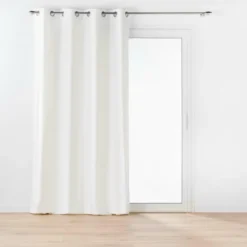 RIDEAU OEILLETS 135X260CM COTON TWILY BLANC