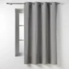 RIDEAU OEILLETS 135X180CM COTON TWILY GRIS