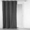 RIDEAU OEILLETS 140X240CM COTON UNI MISTRALINE ANTHRACITE