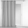 RIDEAU OEILLETS 140X240CM COTON UNI MISTRALINE GRIS