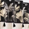 RIDEAU OEILLETS 140X240CM COTON UNI TOP POMPON KARABA
