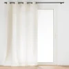 RIDEAU OEILLETS 140X260CM EFFET LIN TISSE LOGAN