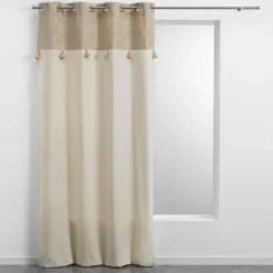 RIDEAU OEILLETS 140X240CM IMPRIME METALLISE SULTAN OR