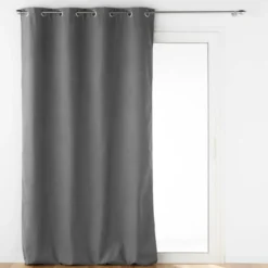 RIDEAU OEILLETS 140X260CM ISOLANT JUPITER ANTHRACITE