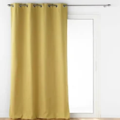 RIDEAU OEILLETS 140X260CM ISOLANT JUPITER OCRE