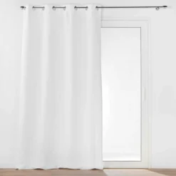 RIDEAU OEILLETS 135X260CM ISOLANT MICROFIBRE BLANC