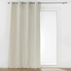 RIDEAU OEILLETS 135X260CM ISOLANT MICROFIBRE LIN