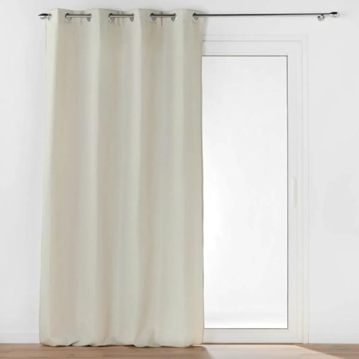 RIDEAU OEILLETS 135X260CM ISOLANT MICROFIBRE LIN