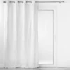 RIDEAU OEILLETS 140X260CM JACQUARD FLORISS BLANC