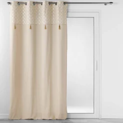 RIDEAU OEILLETS 140X240CM METALLISE RAFINA