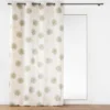 RIDEAU OEILLETS 140X240CM METALLISE LOTUS VERT