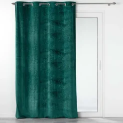 RIDEAU OEILLETS 140X240CM OCCULTANT VELOURS ANALIA EMERAUDE