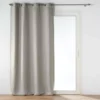 RIDEAU OEILLETS 135X240CM OCCULTANT JACQUARD BLAKE GRIS