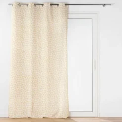 RIDEAU OEILLETS 140X240CM POLYCOTON IMPRIME MADDY OCRE