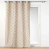 RIDEAU OEILLETS 140X240CM POLYCOTON METALLISE ORICIA