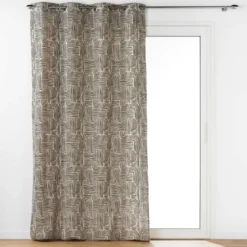 RIDEAU OEILLETS 140X240CM POLYCOTON PANDORE NOIR