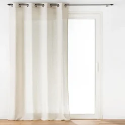 RIDEAU OEILLETS 140X240CM POLYESTER LIN UNI PAULINE