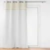 RIDEAU OEILLETS 140X240CM UNI ET JUTE JANARA NATUREL
