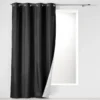 RIDEAU OEILLETS 140X260CM UNI THERMIQUE ICEMOUNT NOIR