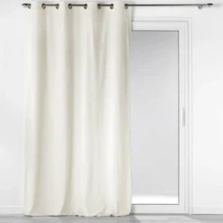 RIDEAU OEILLETS 140X260CM VELOURS COTELE CASUAL NATUREL