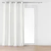 RIDEAU OEILLETS 140X260CM VELOURS JACQUARD MIKA BLANC