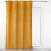 RIDEAU OEILLETS 140X260CM VELOURS RELIEF VELOURIANE OCRE