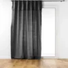 RIDEAU PASS CACHE 140X240CM COTON UNI MISTRALINE ANTHRACITE