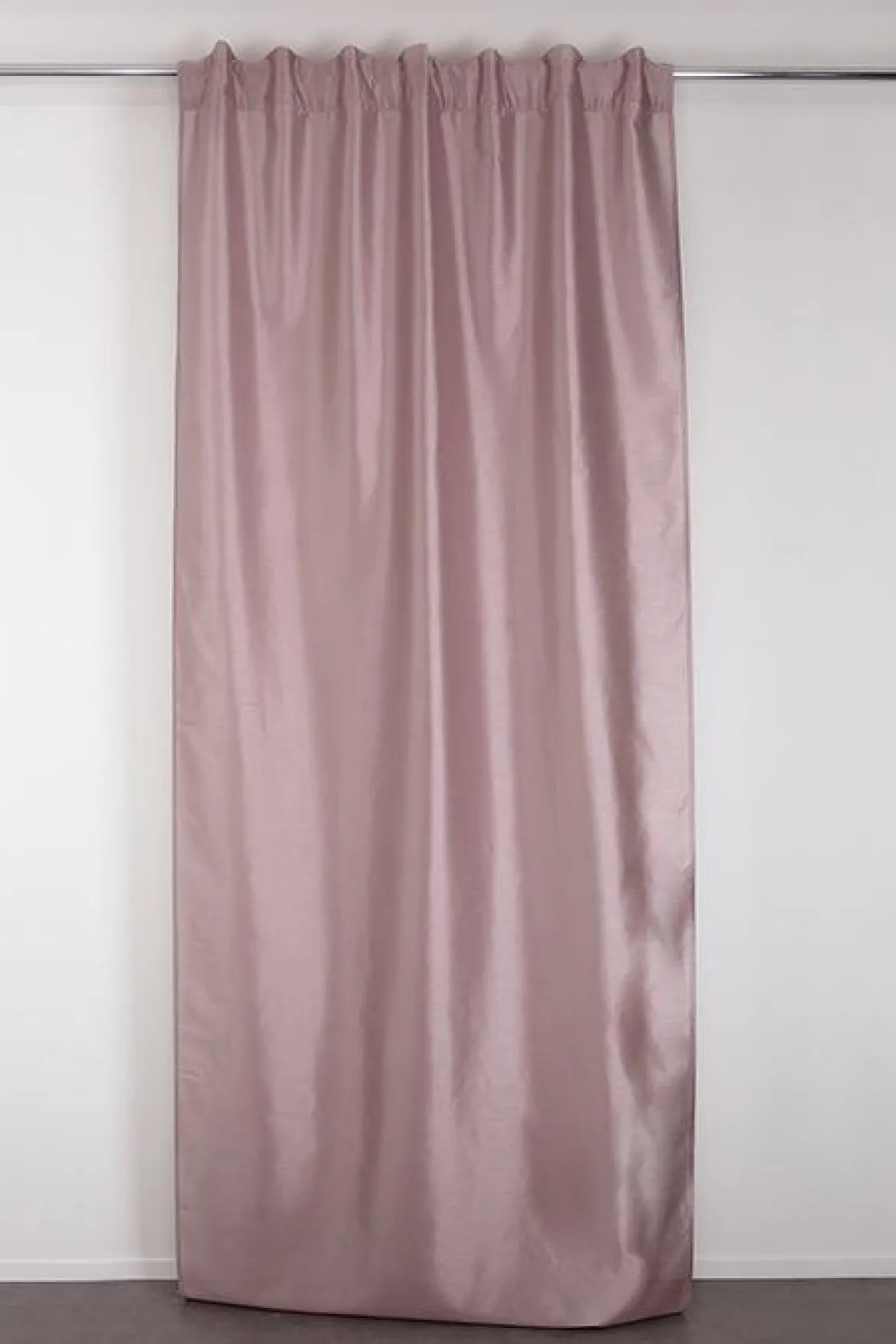 RIDEAU PEGAZE ROSE 138X300CM GALON FRONCEUR PATTE CACHEE