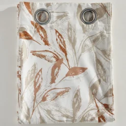 RIDEAU 140X240CM OEILLET FLORALE TERRACOTTA
