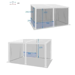 RIDEAUX MOUSTIQUAIRE AVILA RAIL 4X3M